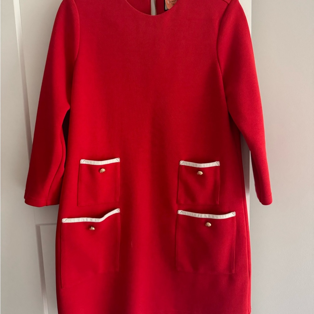 Tuckernuck Red Dress with White Accents